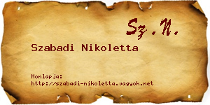 Szabadi Nikoletta névjegykártya